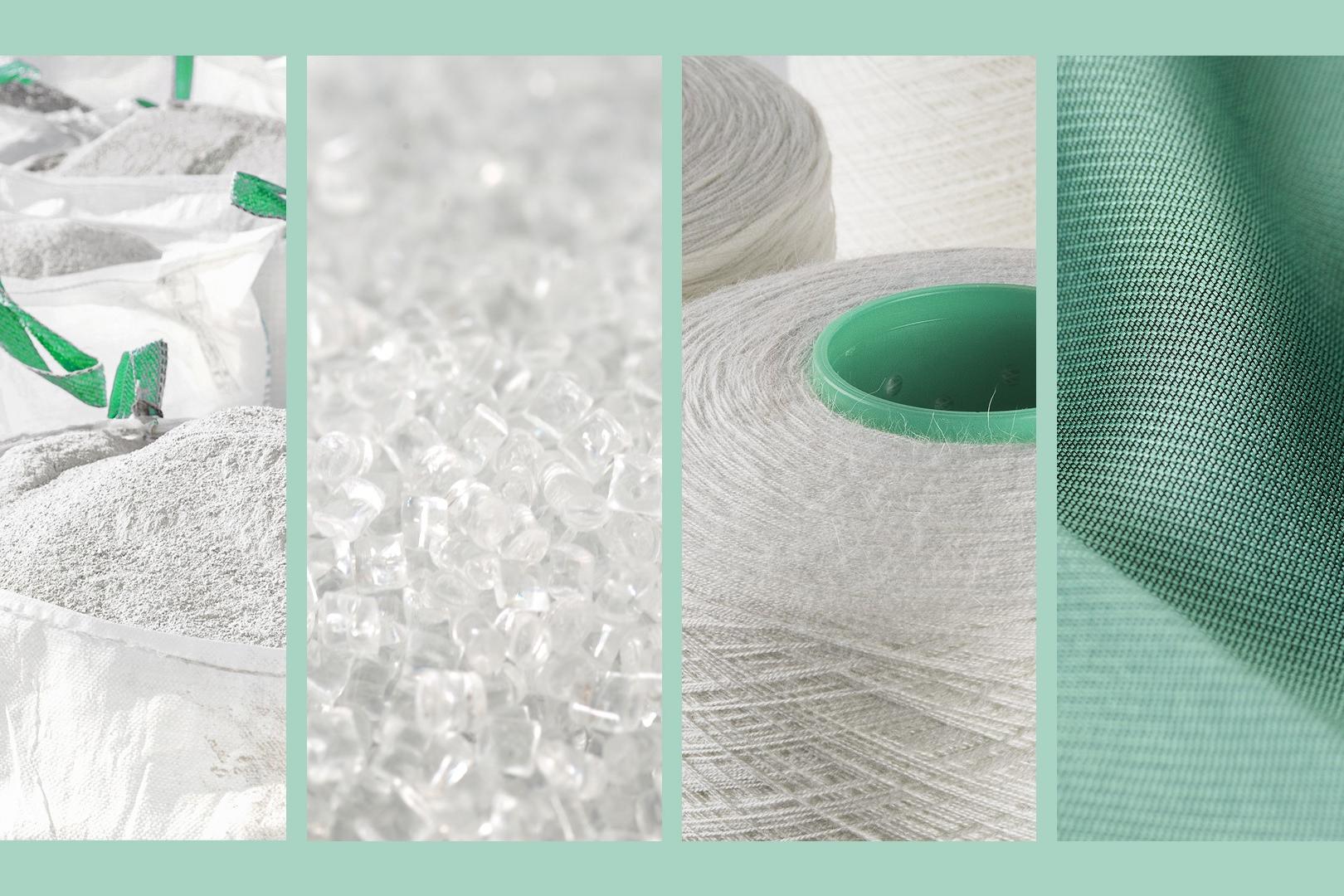 Verschiedene recycelte Kunststoff-Materialien