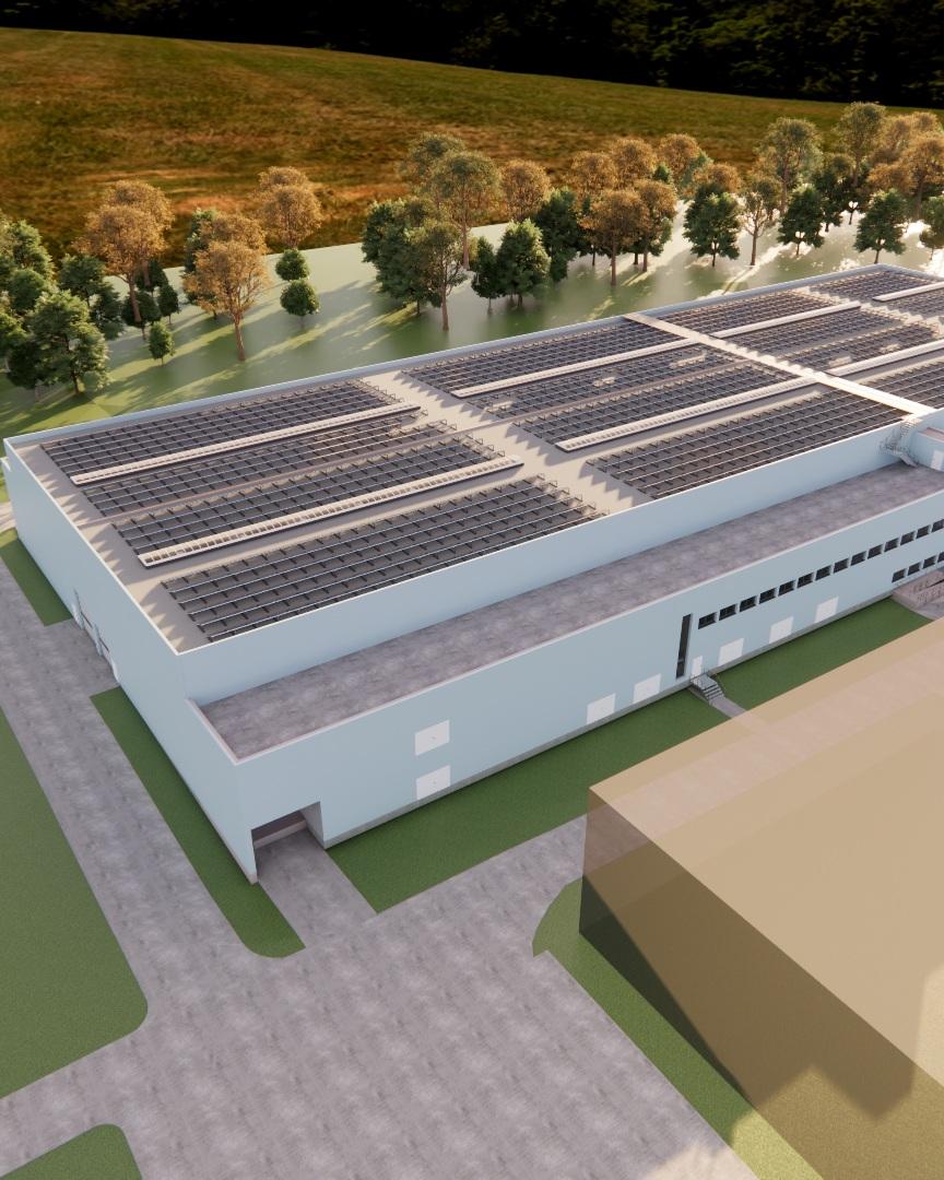 Virtuelle Darstellung der geplanten RECOSiC-Fabrik