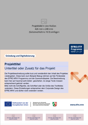 Beispielhafte Plakatvorlage in kleiner, nicht lesbarer Darstellung